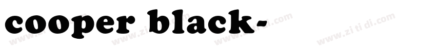 cooper black字体转换
